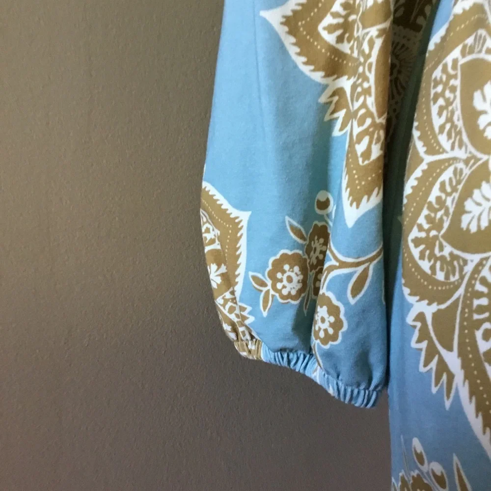 Spartina 449 Diane Jersey Knit Mini Dress Calm Waters Medallion - Picture 8 of 15